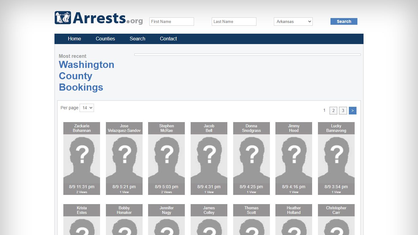 Washington County Arrests and Inmate Search